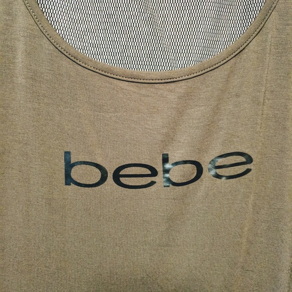 Bebe Green w/Black Mesh Sport Tank 3X - Picture 3 of 8